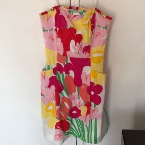 Lilly Pulitzer Size 4 Floral Strapless Dress